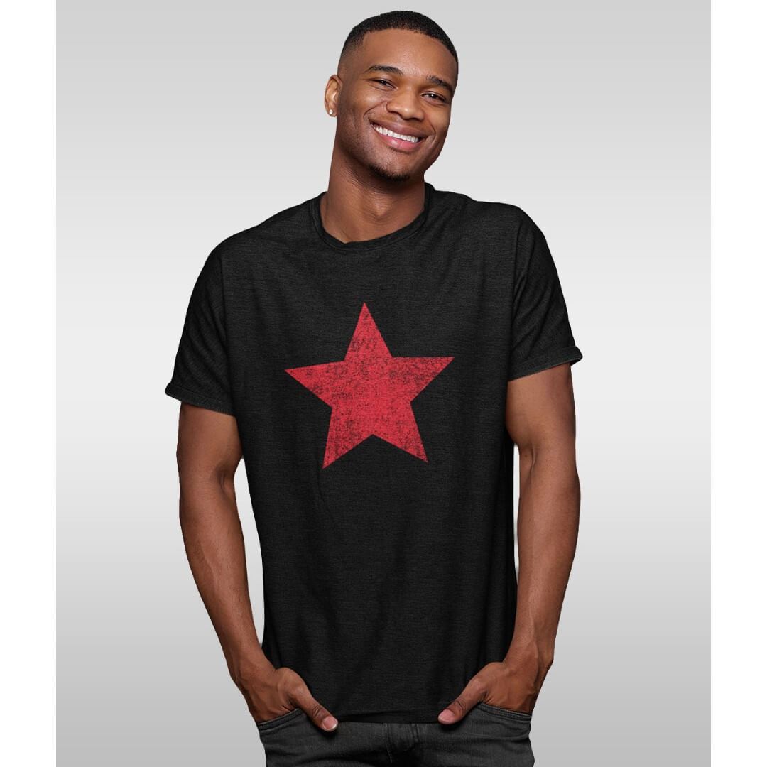Marvel Comics The Winter Soldier Blood Star T-Shirt -Celfie Design - India - www.superherotoystore.com