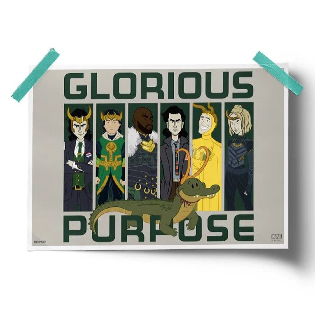 GLORIOUS PURPOSE OF LOKI ARMY - MARVEL OFFICIAL POSTER -Redwolf - India - www.superherotoystore.com
