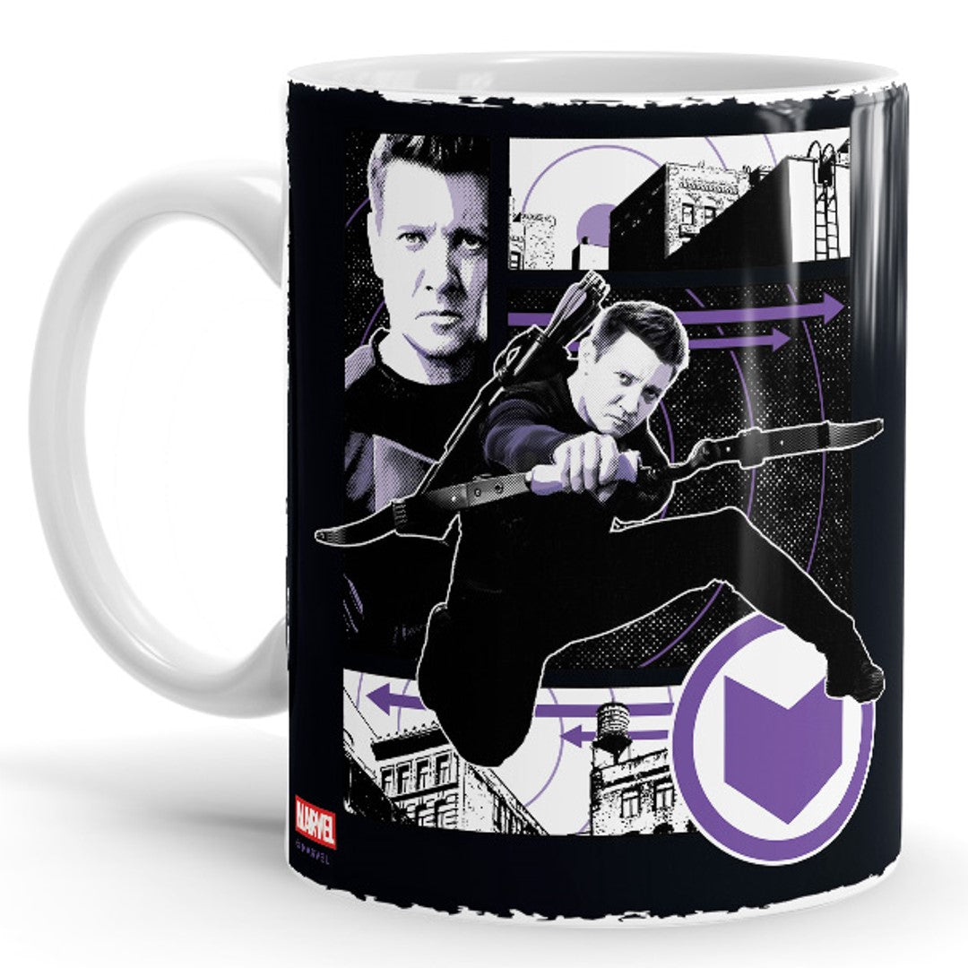 BARTON IN ACTION - MARVEL OFFICIAL MUG -Redwolf - India - www.superherotoystore.com