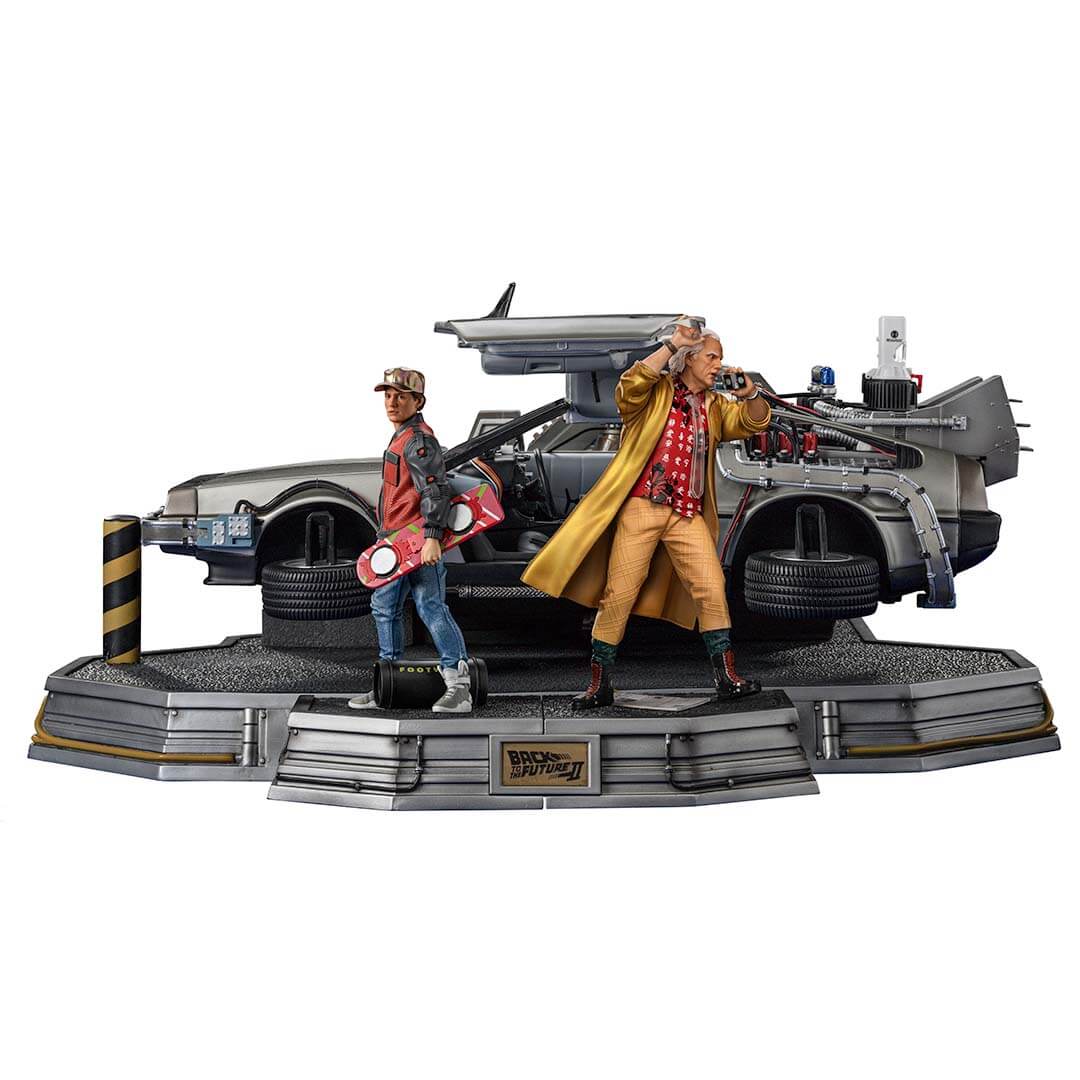 Back to the Future Part II - Marty McFly, Doc Brown & DeLorean 1/10th Scale Figure Set by Iron Studios -Iron Studios - India - www.superherotoystore.com