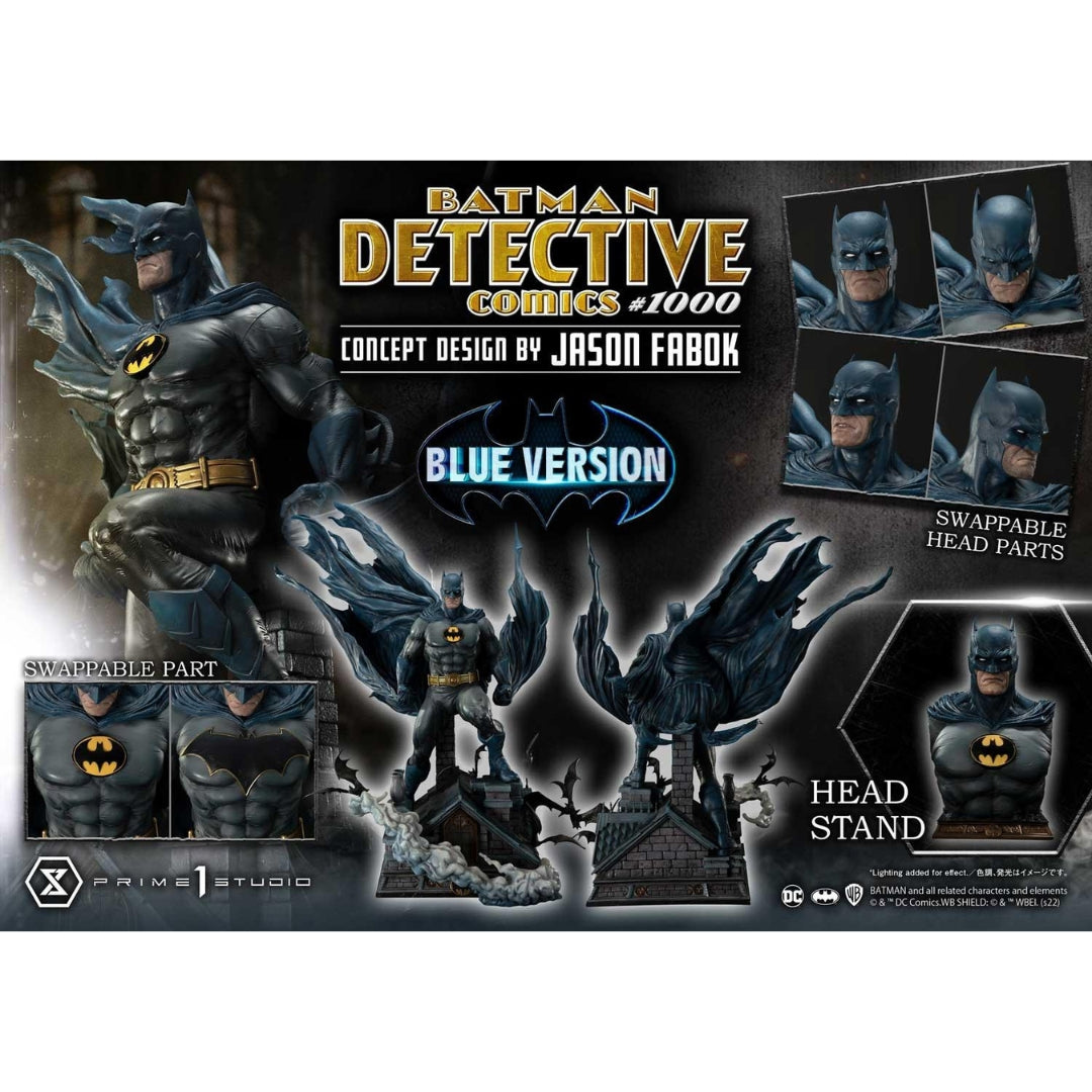Batman Detective Comics #1000 (Concept Design By Jason Fabok) Blue Version Statue by Prime 1 Studio -Prime 1 Studio - India - www.superherotoystore.com