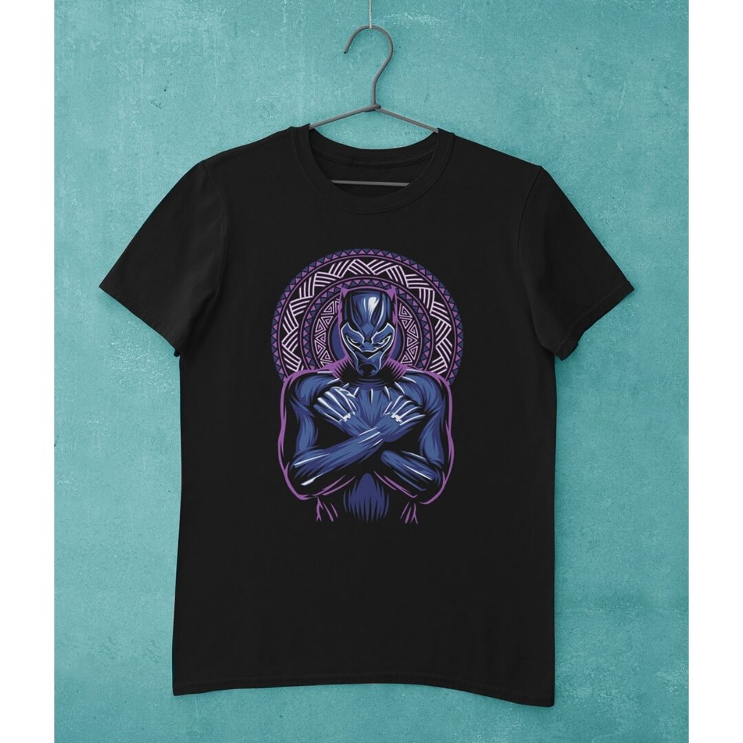 Black Panther King of Wakanda T-Shirt -Celfie Design - India - www.superherotoystore.com