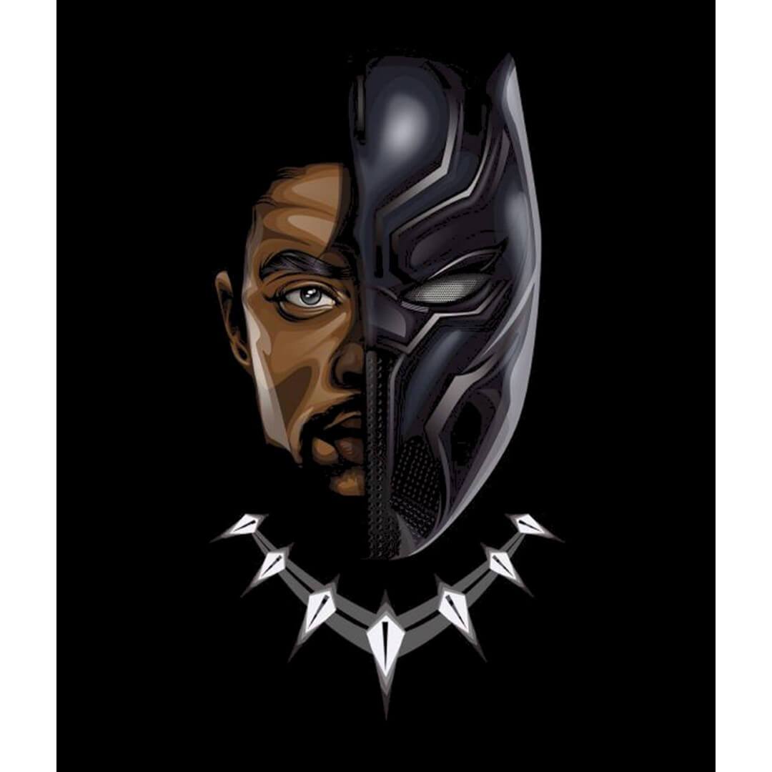 Black Panther Tchalla Panther T-Shirt -Celfie Design - India - www.superherotoystore.com