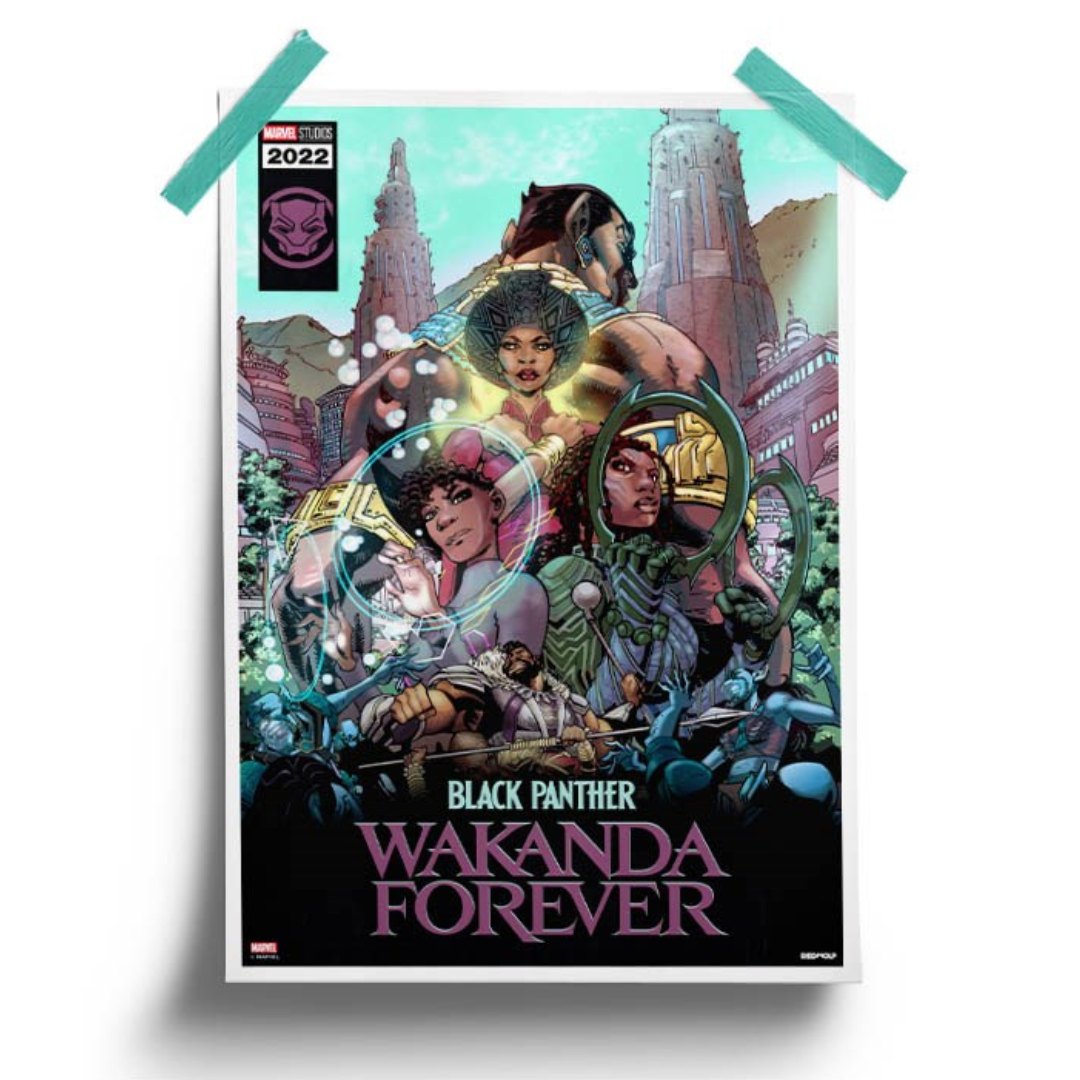 Wakanda Forever Comic Cover Poster -Redwolf - India - www.superherotoystore.com