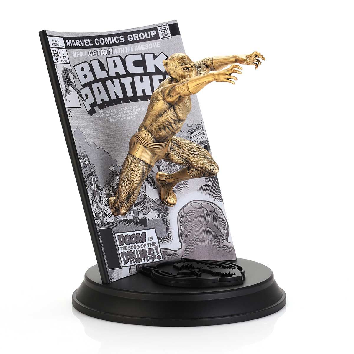 Limited Edition Black Panther Volume 1 #7 Gilt Statue by Royal Selangor -Royal Selangor - India - www.superherotoystore.com