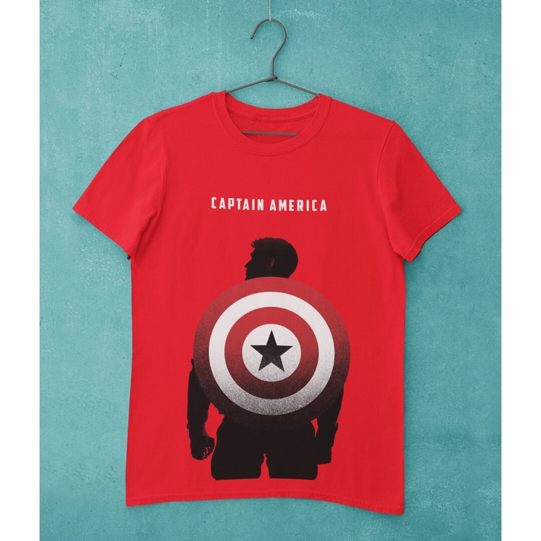 Marvel Comics Classic Captains Shield T-Shirt -Celfie Design - India - www.superherotoystore.com