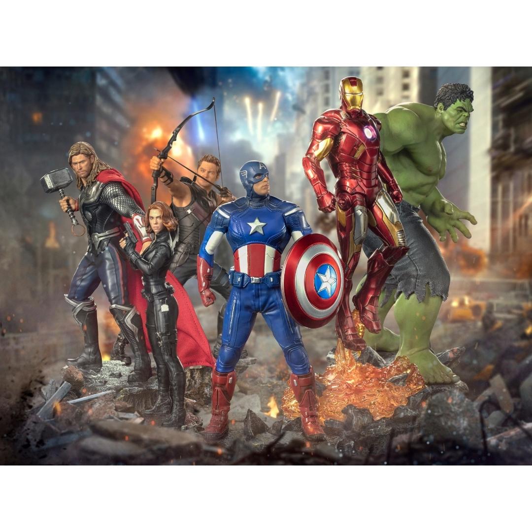 Avengers Battle Of NY Captain America 1/10th Scale Statue by Iron