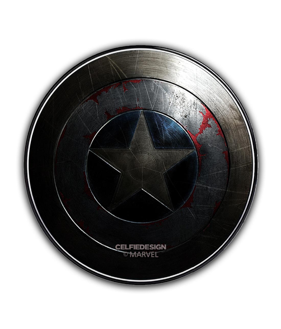 Rusted Captains Shield - 10 X 10 (cm) Circular Coaster -Celfie Design - India - www.superherotoystore.com