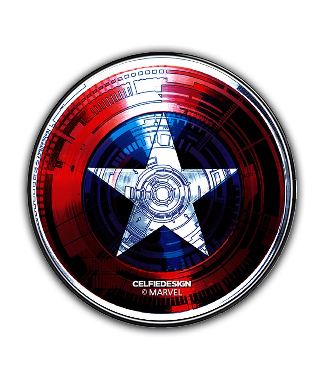 Captains Shield Decoded - 10 X 10 (cm) Circular Coasters -Celfie Design - India - www.superherotoystore.com