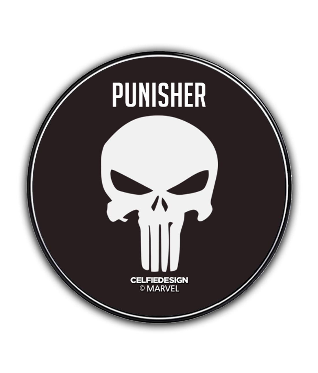 Punisher Symbol - 10 X 10 (cm) Circular Coaster -Celfie Design - India - www.superherotoystore.com
