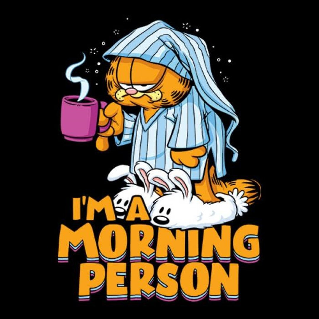 MORNING PERSON - GARFIELD OFFICIAL TANK TOP -Redwolf - India - www.superherotoystore.com