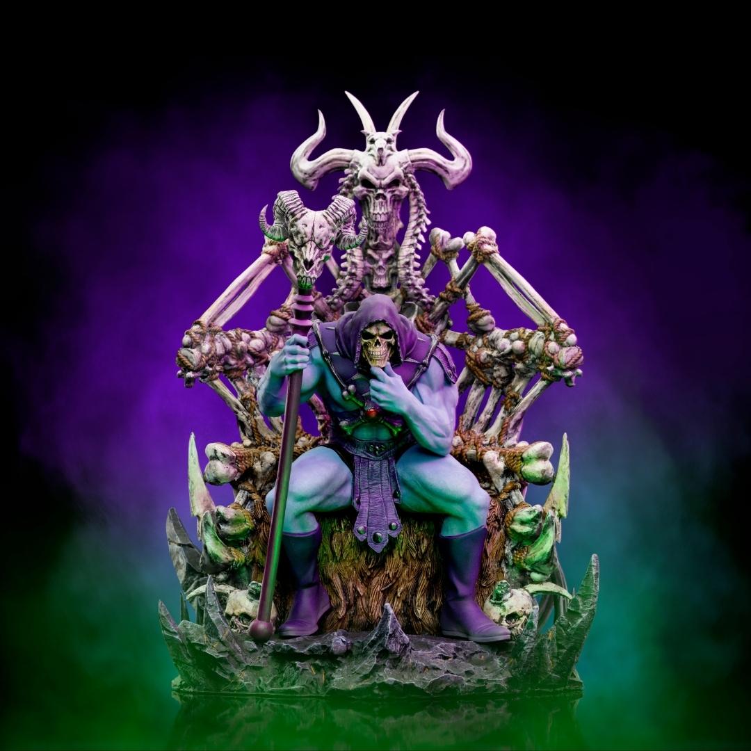 Skeletor on throne Deluxe 1/10 Art Scale by Iron Studios -Iron Studios - India - www.superherotoystore.com