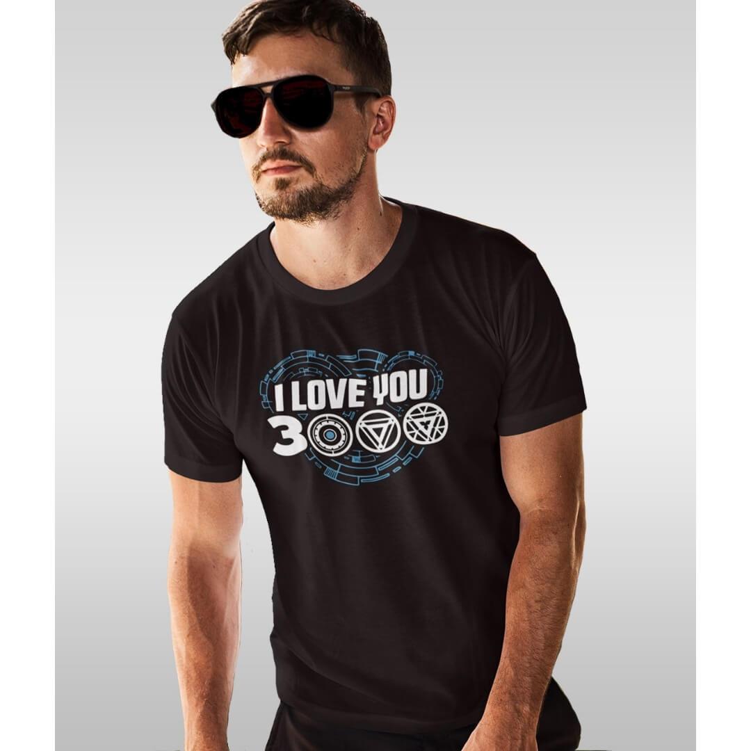 Iron Man Love you 3000 T-Shirt -Celfie Design - India - www.superherotoystore.com