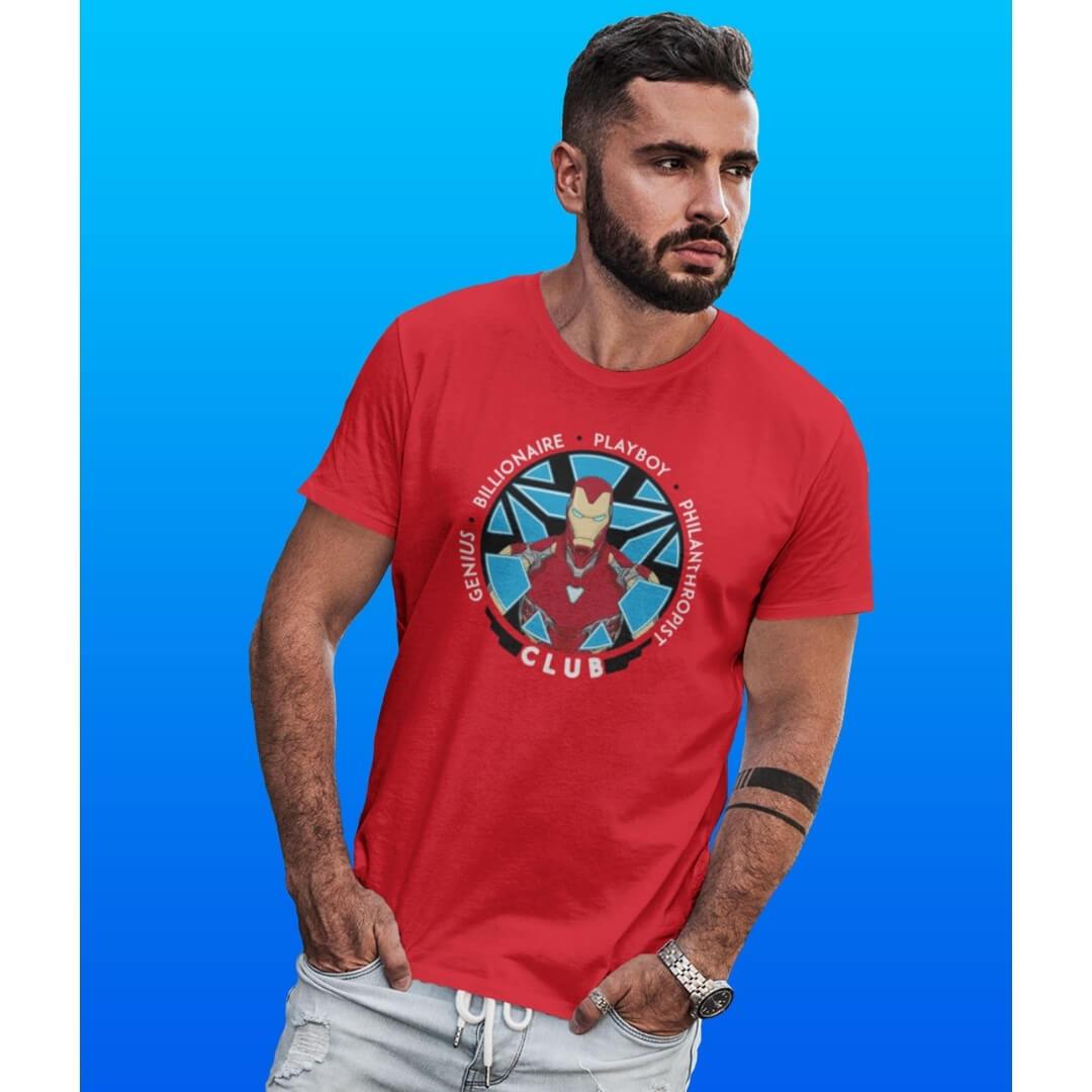 Iron Man Genius, Playboy T-Shirt -Celfie Design - India - www.superherotoystore.com