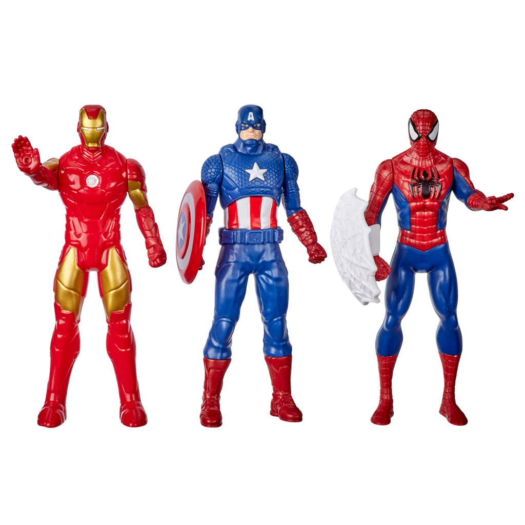 Marvel Comics Iron Man, Captain America & Spiderman 3 Pack Figure Set by Hasbro -Hasbro - India - www.superherotoystore.com