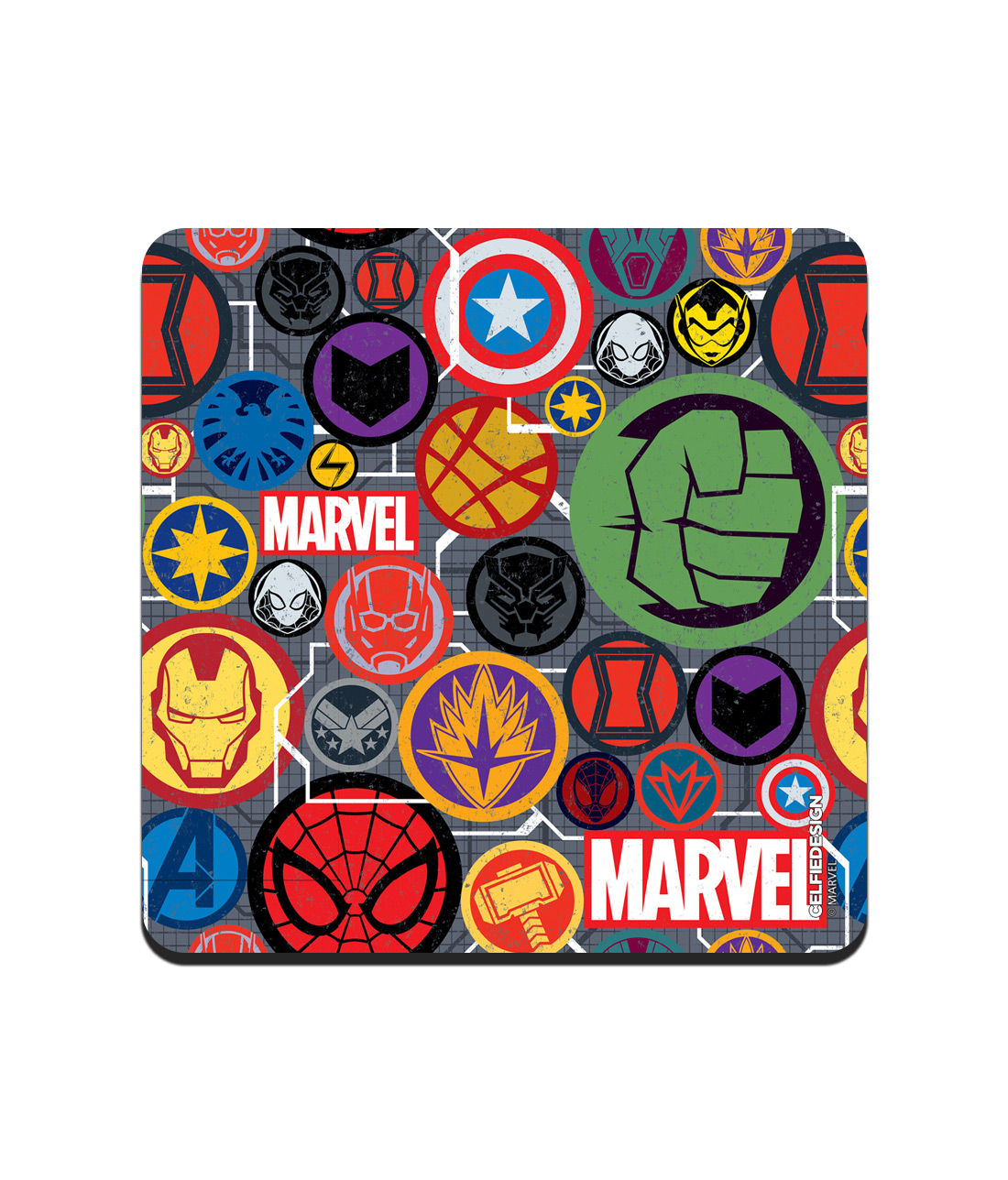 Marvel Iconic Mashup - 10 X 10 (cm) Coasters -Celfie Design - India - www.superherotoystore.com