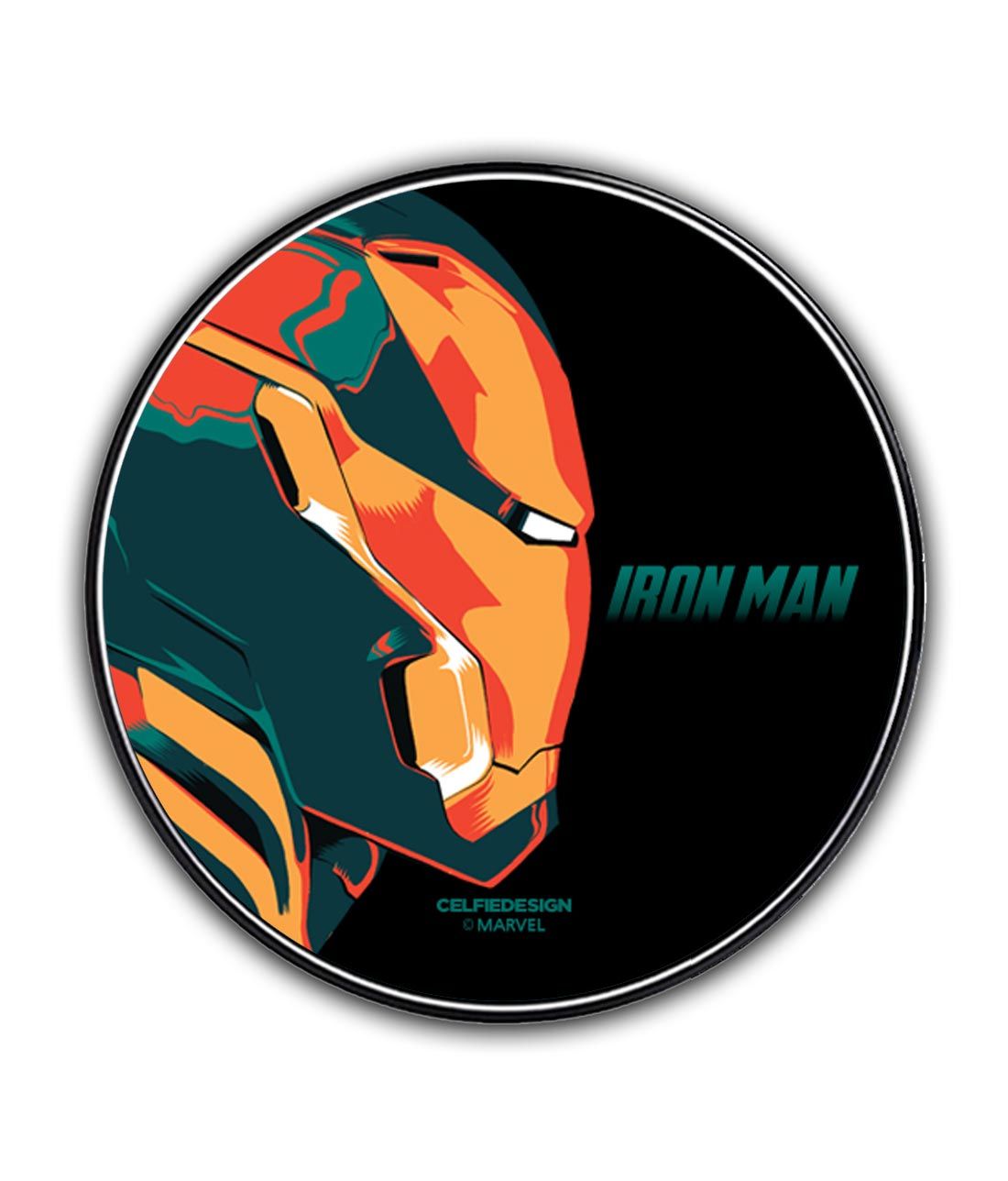 Illuminated Ironman - 10 X 10 (cm) Circular Coaster -Celfie Design - India - www.superherotoystore.com