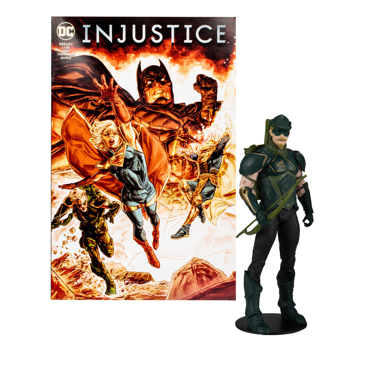 Green Arrow w/ Injustice 2 Comic (DC Page Punchers) 7" Figure by Mcfarlane Toys -McFarlane Toys - India - www.superherotoystore.com