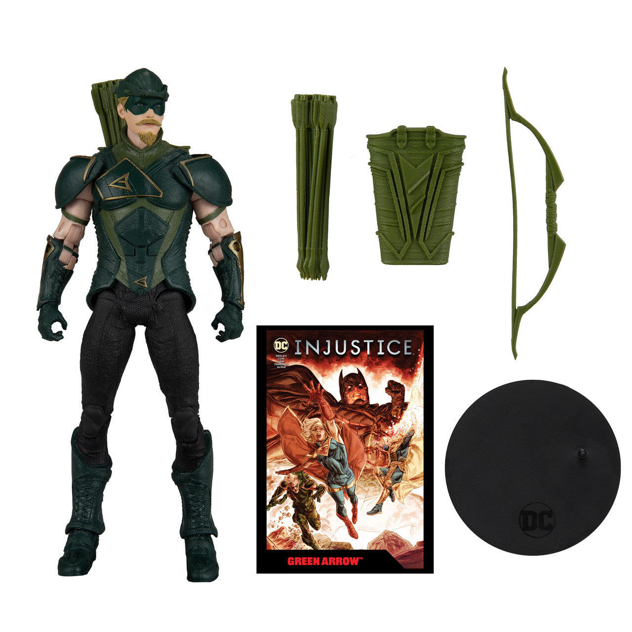 Green Arrow w/ Injustice 2 Comic (DC Page Punchers) 7" Figure by Mcfarlane Toys -McFarlane Toys - India - www.superherotoystore.com