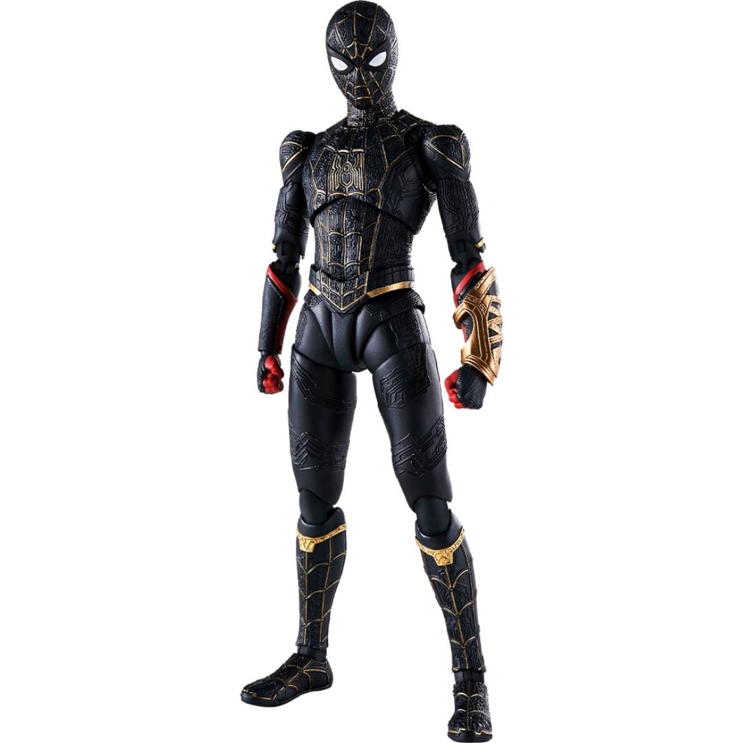 Spider-Man: No Way Home Spider-Man Black and Gold Suit S.H.Figuarts Action Figure by Bandai -SH Figuarts - India - www.superherotoystore.com