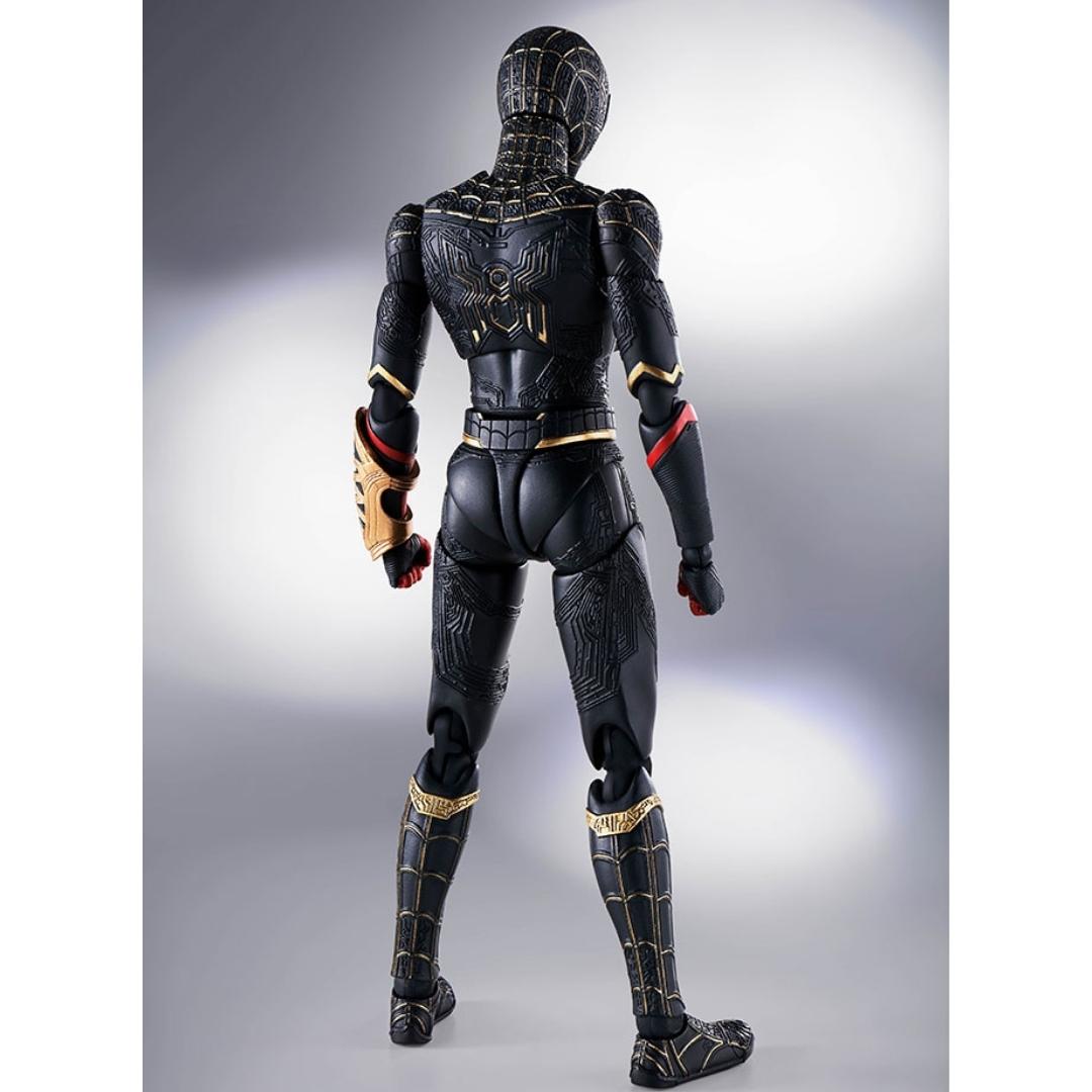 Spider-Man: No Way Home Spider-Man Black and Gold Suit S.H.Figuarts Action Figure by Bandai -SH Figuarts - India - www.superherotoystore.com
