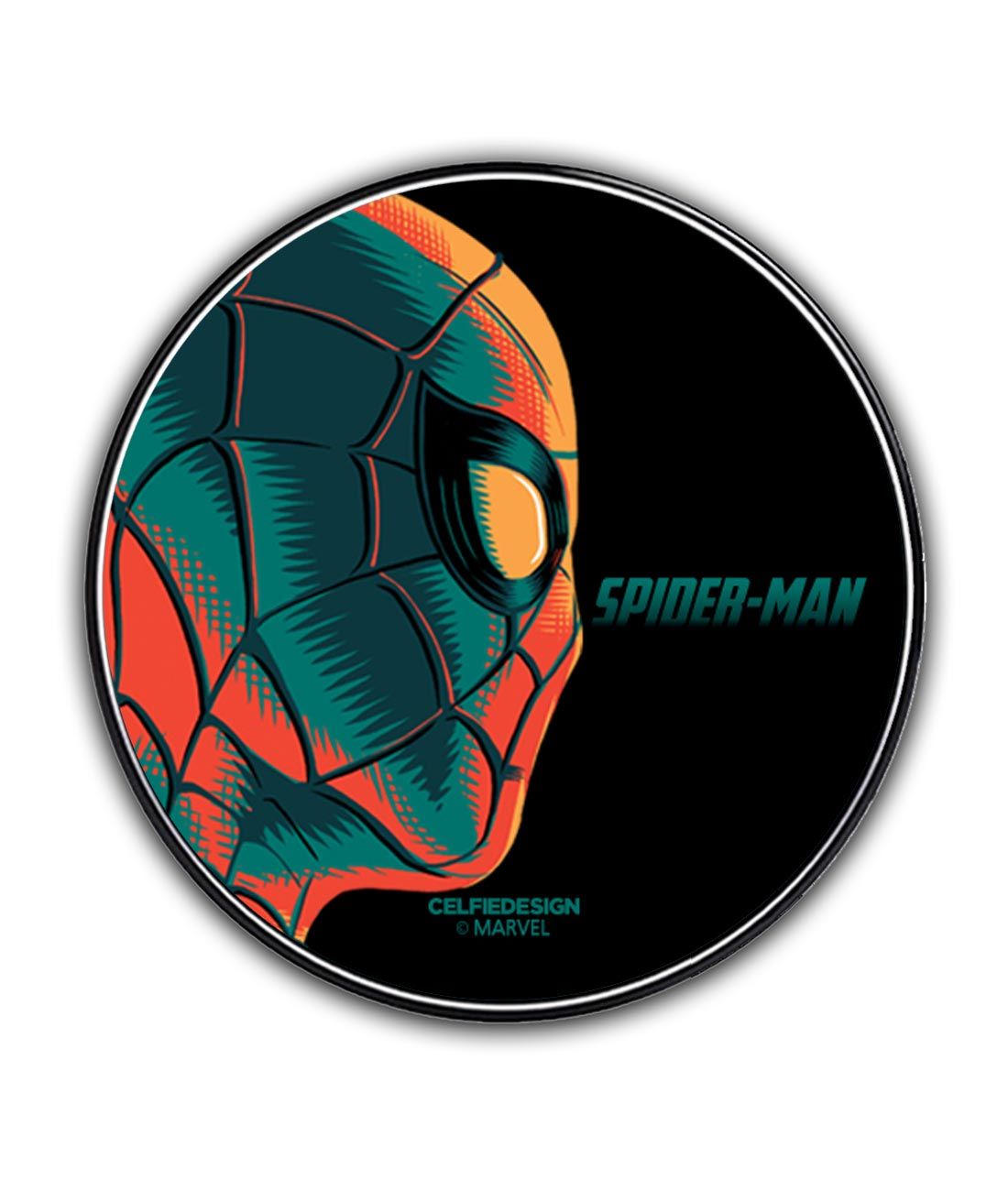 Illuminated Spiderman - 10 X 10 (cm) Circular Coaster -Celfie Design - India - www.superherotoystore.com