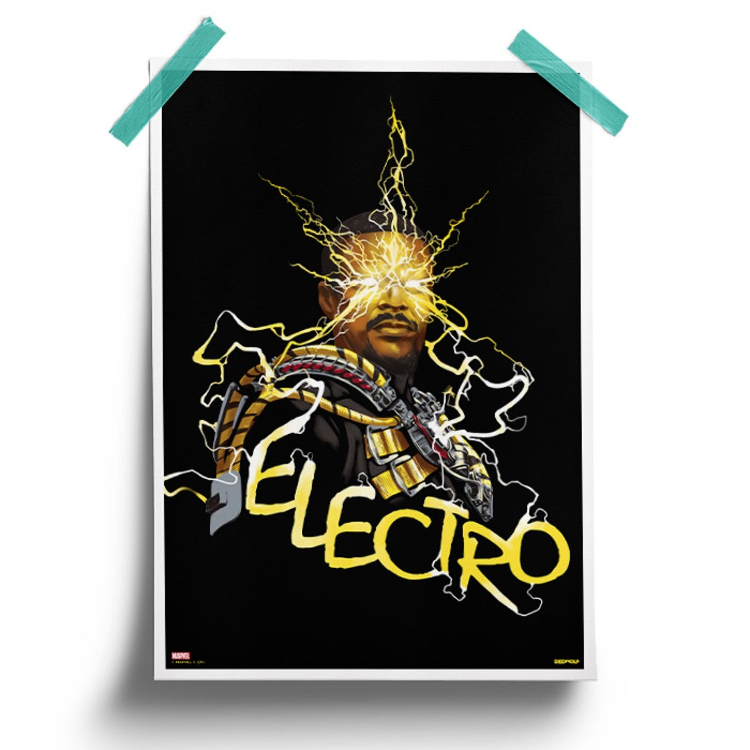 ELECTRO - MARVEL OFFICIAL POSTER -Redwolf - India - www.superherotoystore.com