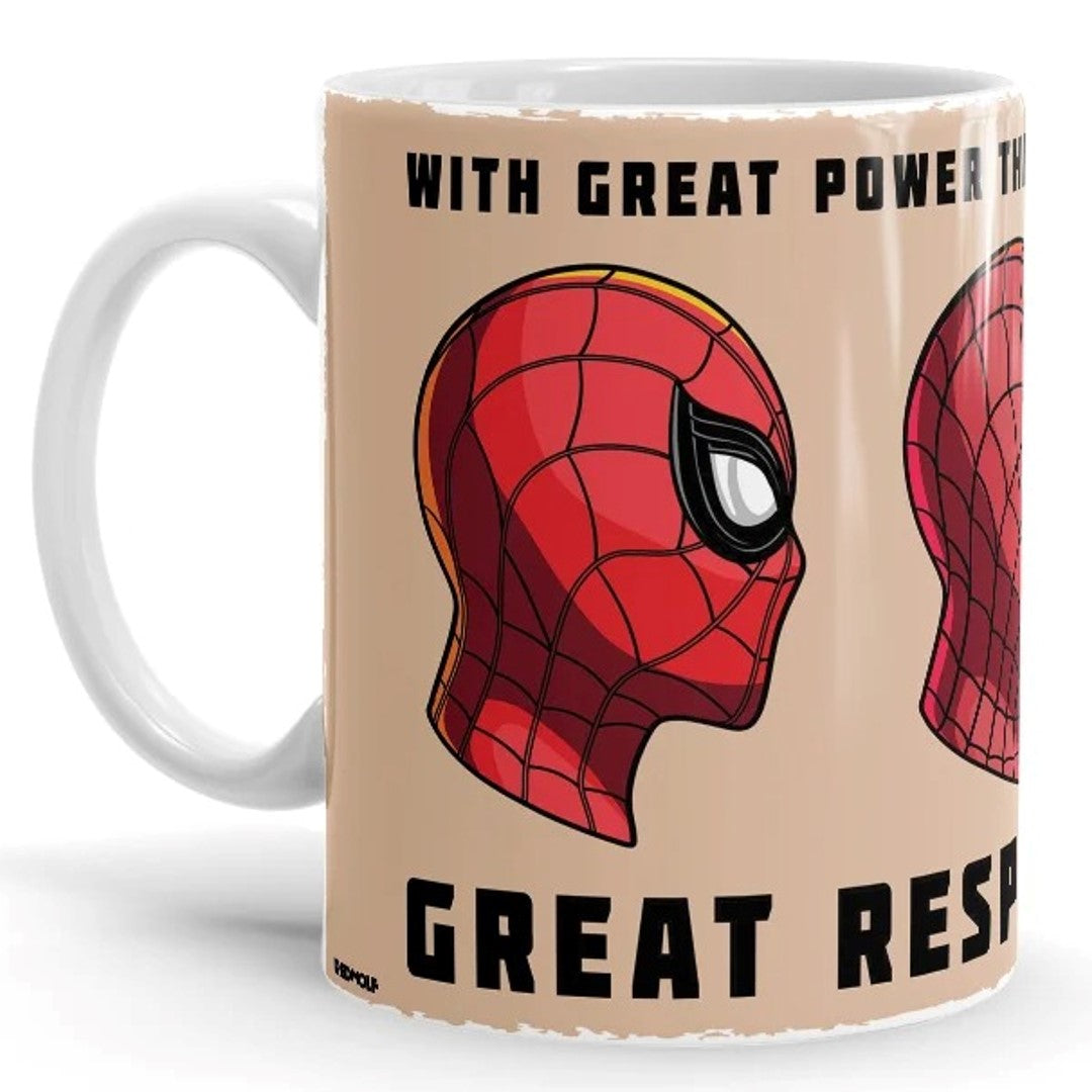 WITH GREAT POWER COMES GREAT RESPONSIBILITY - MARVEL OFFICIAL MUG -Redwolf - India - www.superherotoystore.com