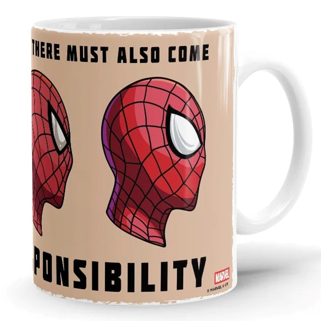 WITH GREAT POWER COMES GREAT RESPONSIBILITY - MARVEL OFFICIAL MUG -Redwolf - India - www.superherotoystore.com