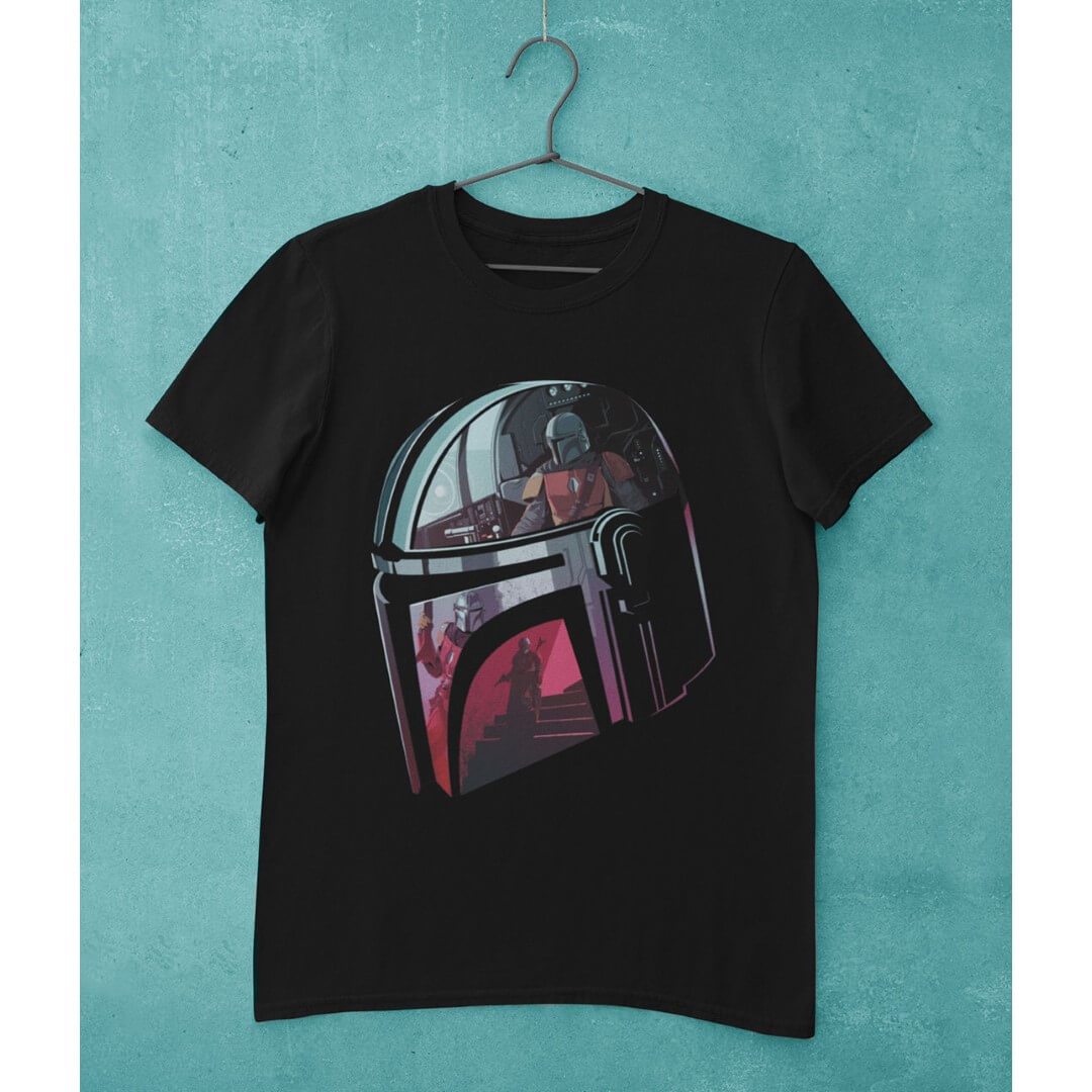 Star Wars The Mandalorian The Bounty Hunter T-Shirt -Celfie Design - India - www.superherotoystore.com