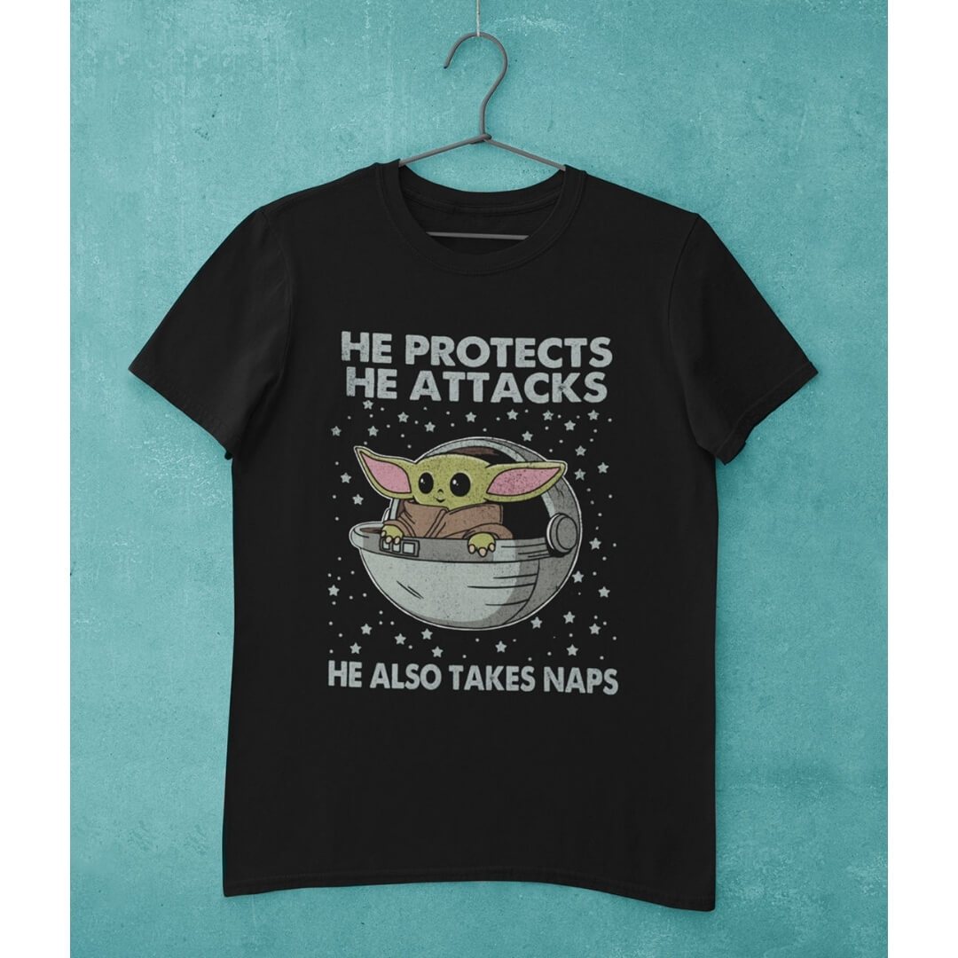 Star Wars The Mandalorian All Rounder Grogu T-Shirt -Celfie Design - India - www.superherotoystore.com