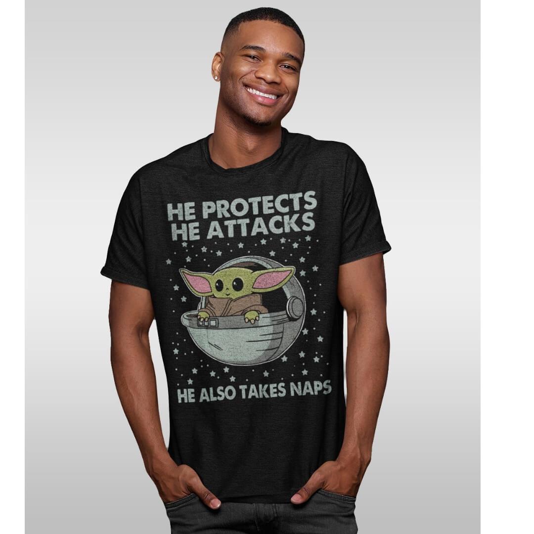 Star Wars The Mandalorian All Rounder Grogu T-Shirt -Celfie Design - India - www.superherotoystore.com