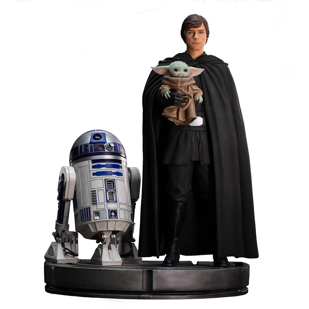 Star Wars The Mandalorian Luke Skywalker, R2-D2 and Grogu 1/4th Scale Legacy Replica Figure by Iron Studios -Iron Studios - India - www.superherotoystore.com