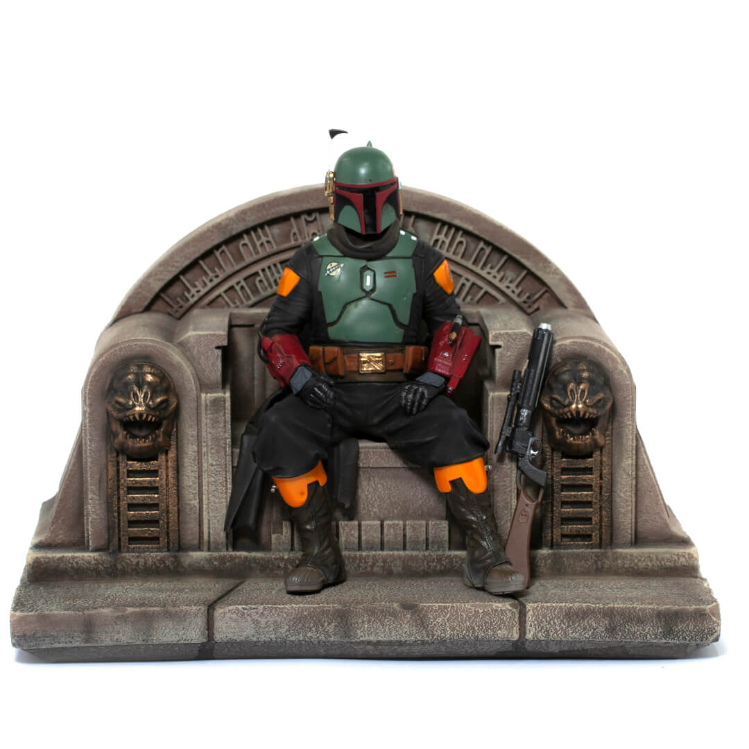 Star Wars The Mandalorian - Boba Fett On Throne Statue by Iron Studios -Iron Studios - India - www.superherotoystore.com