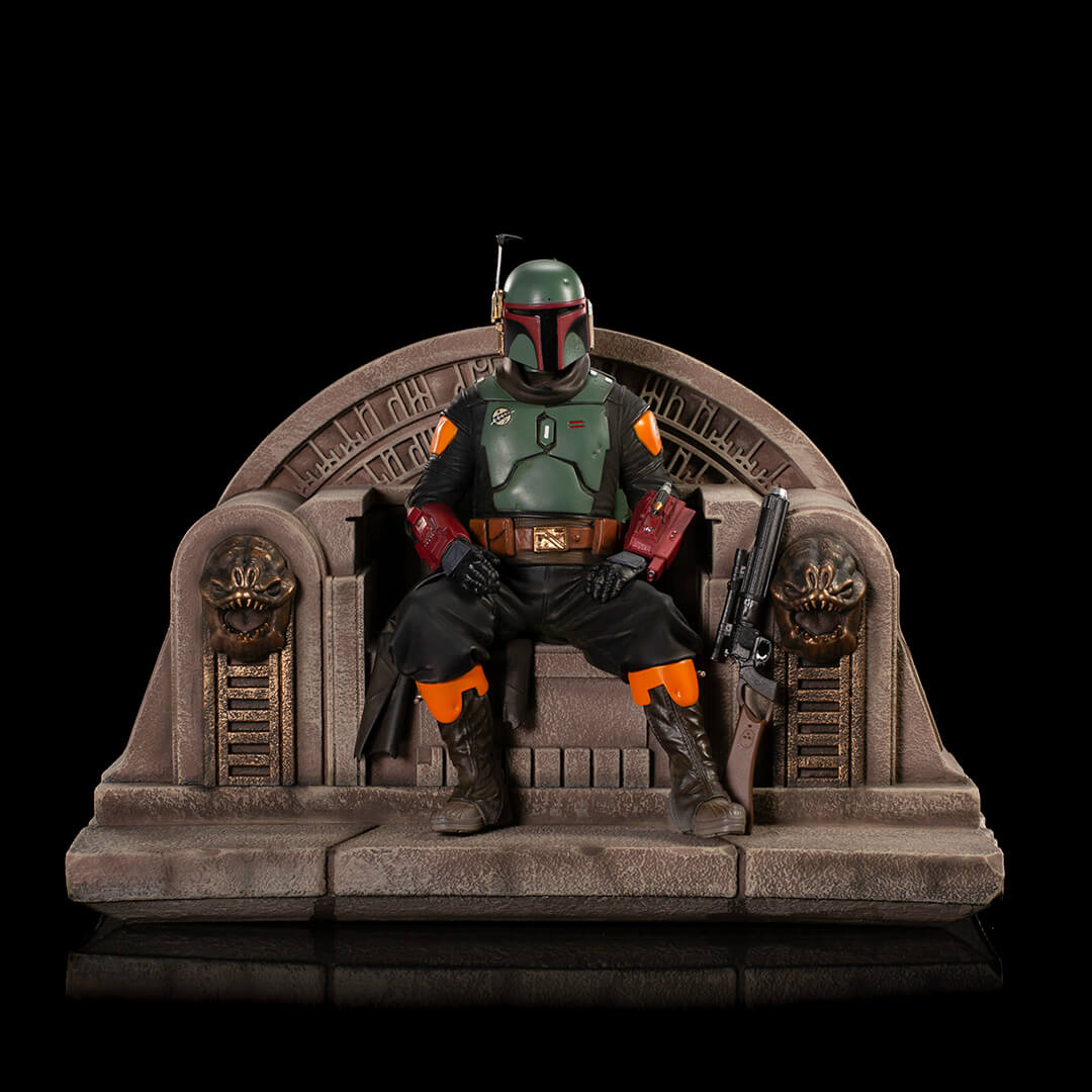 Star Wars The Mandalorian - Boba Fett On Throne Statue by Iron Studios -Iron Studios - India - www.superherotoystore.com