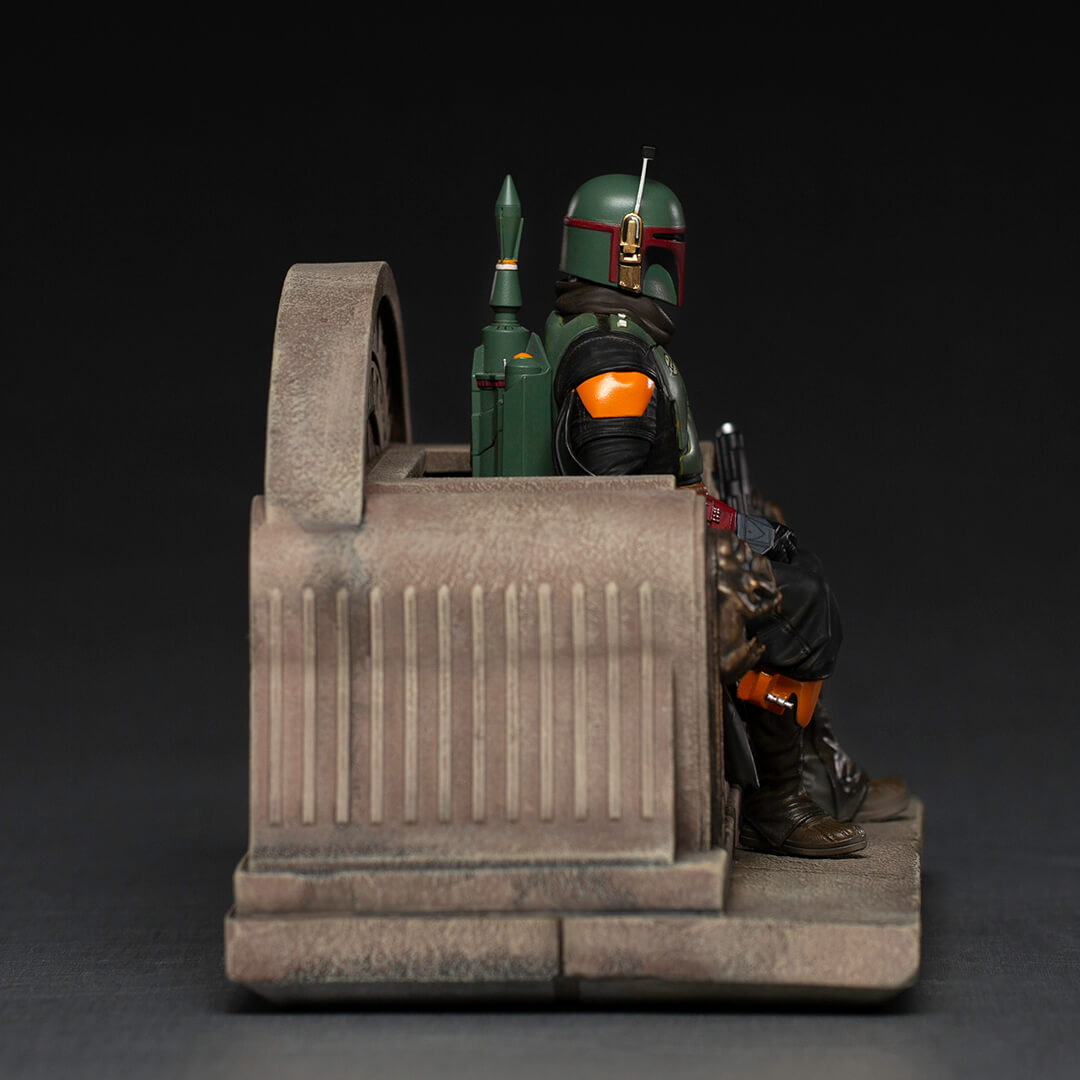 Star Wars The Mandalorian - Boba Fett On Throne Statue by Iron Studios -Iron Studios - India - www.superherotoystore.com