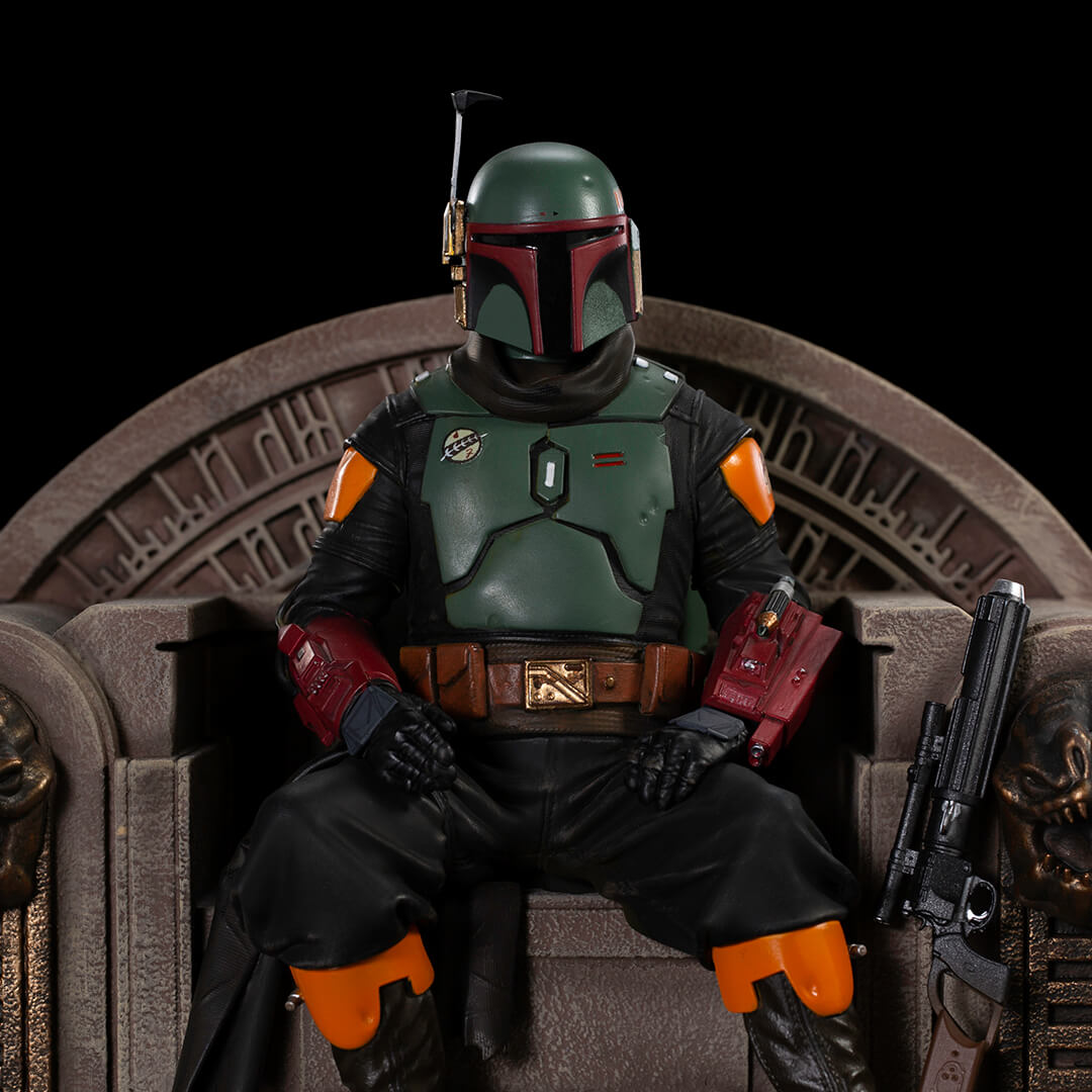 Star Wars The Mandalorian - Boba Fett On Throne Statue by Iron Studios -Iron Studios - India - www.superherotoystore.com