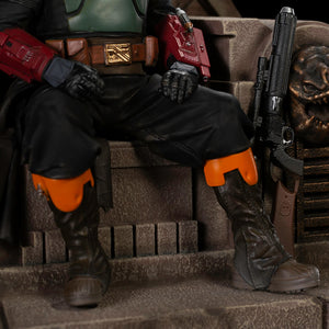 Star Wars The Mandalorian - Boba Fett On Throne 1/10th Scale Statue by Iron Studios -Iron Studios - India - www.superherotoystore.com