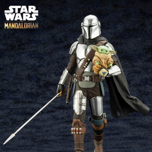 The Mandalorian and Grogu with Beskar Staff ARTFX Statue by kotobukiya -Kotobukiya - India - www.superherotoystore.com