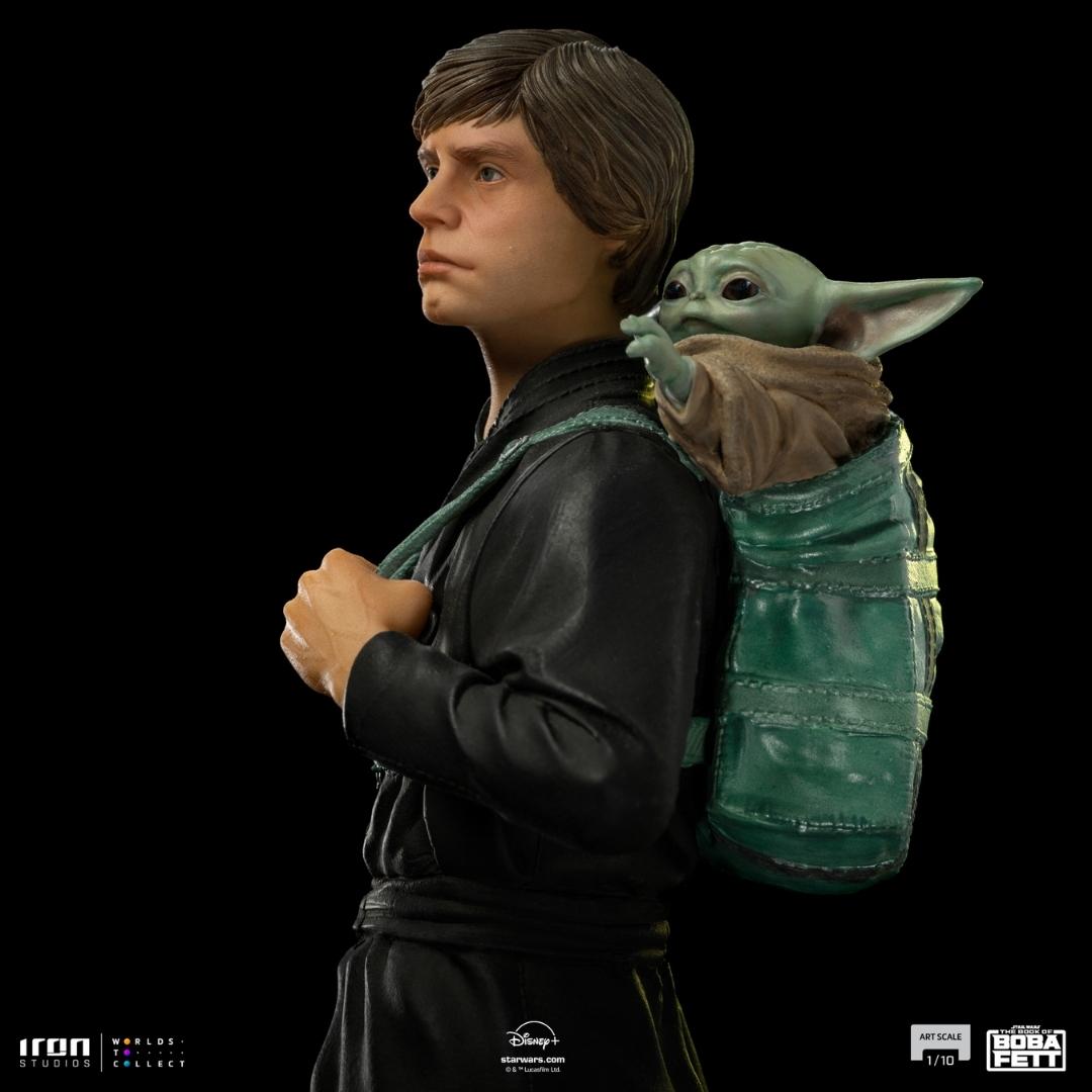 Luke Skywalker and Grogu Training Book of Boba Fett Statue by Iron Studios -Iron Studios - India - www.superherotoystore.com