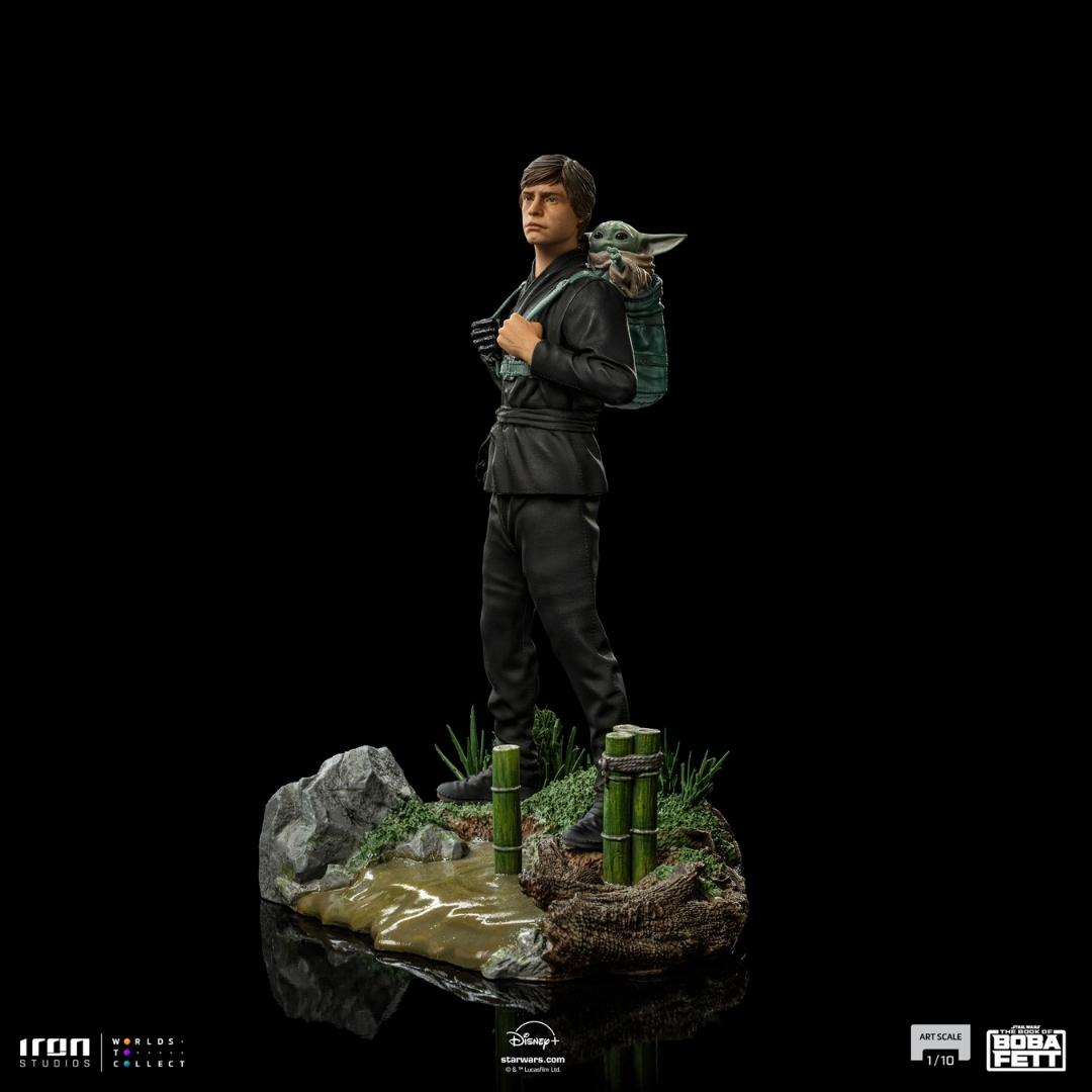 Luke Skywalker and Grogu Training Book of Boba Fett Statue by Iron Studios -Iron Studios - India - www.superherotoystore.com