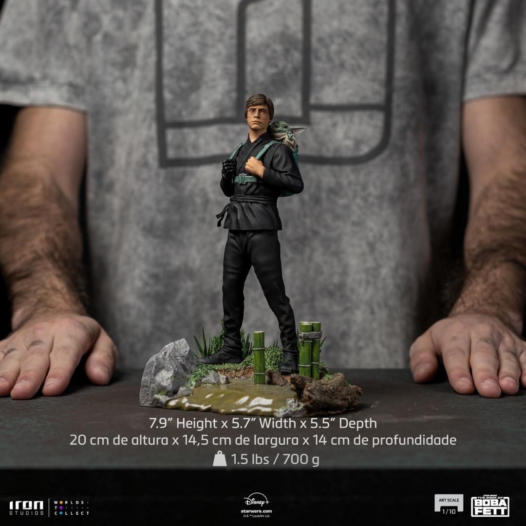 Luke Skywalker and Grogu Training Book of Boba Fett Statue by Iron Studios -Iron Studios - India - www.superherotoystore.com