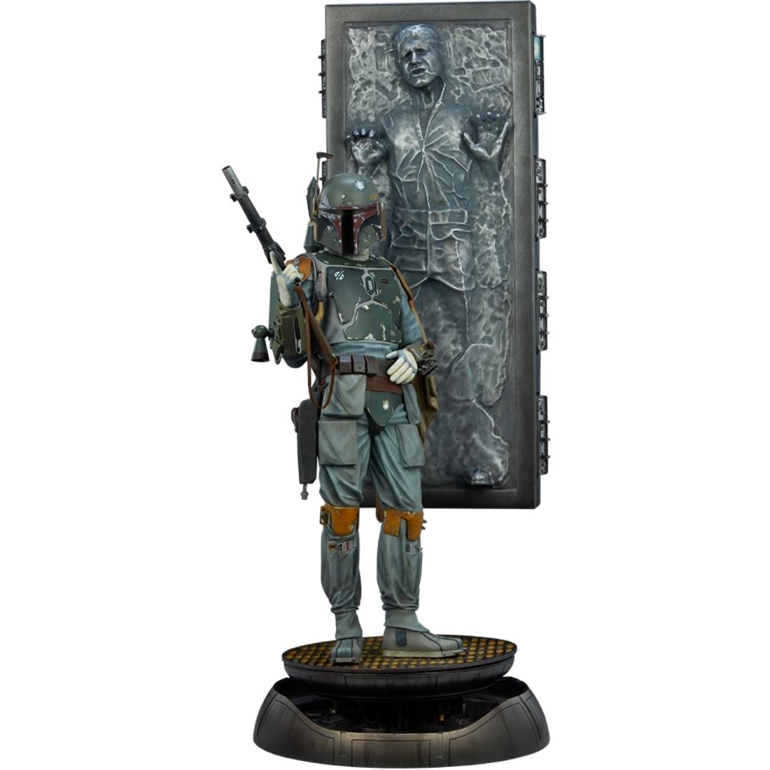 Boba Fett and Han Solo in Carbonite Star Wars Premium Format Statue by Sideshow Collectibles -Sideshow Collectibles - India - www.superherotoystore.com