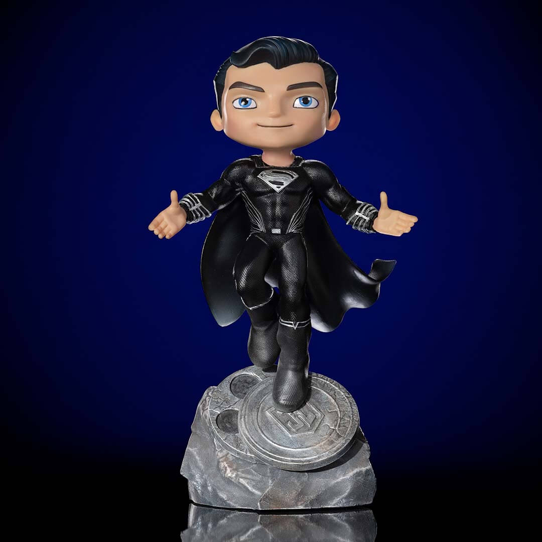 Justice League Superman Black Suit MiniCo Figure by Iron Studios -MiniCo - India - www.superherotoystore.com