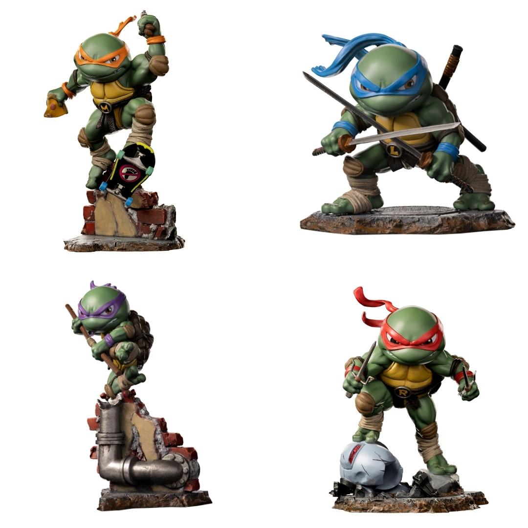 Action Figures Tmnt Minico Iron Studios Leonardo Michelangelo Donatello  Raphael Tartarugas Ninja - Tartarugas Ninja - #