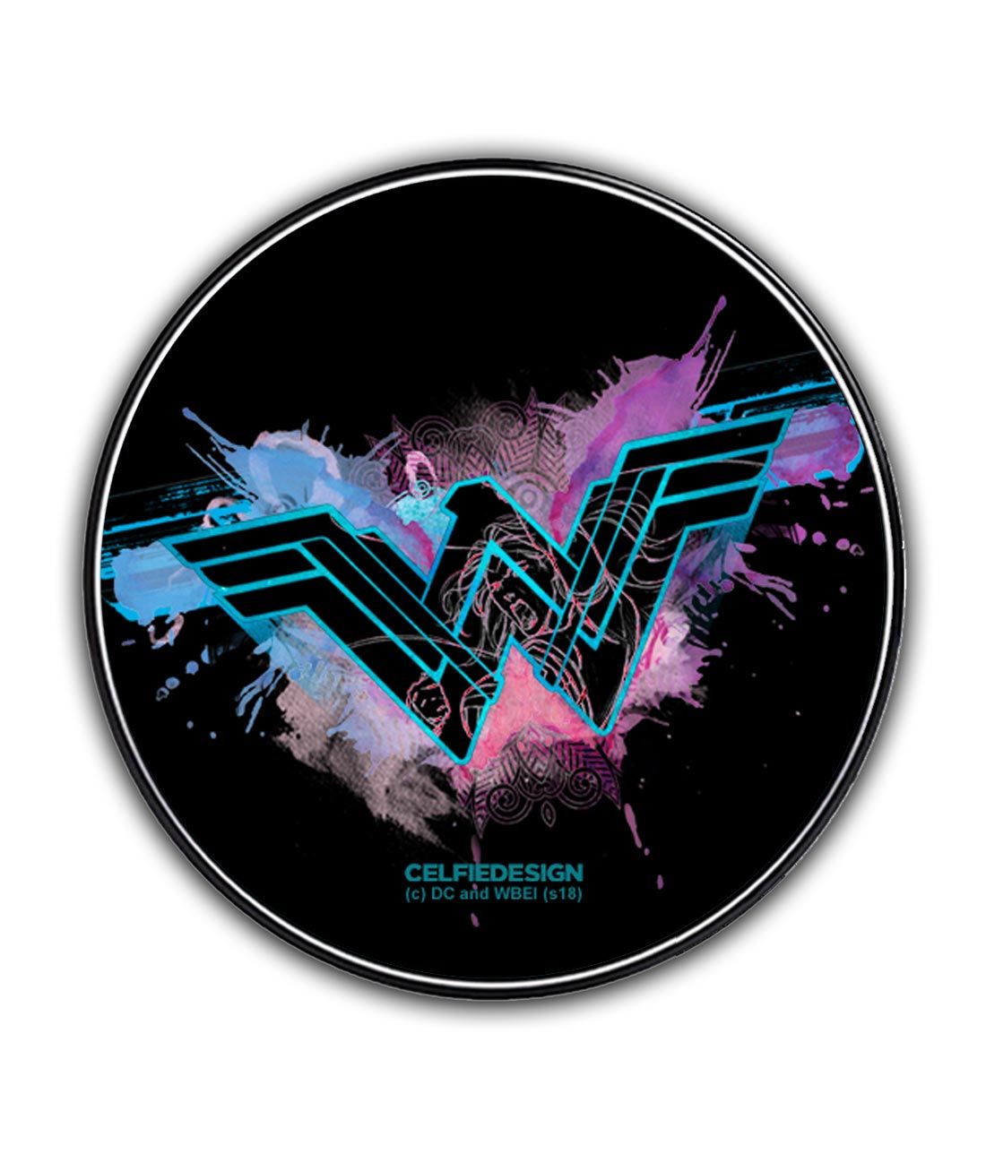 Wonder Woman Splash - 10 X 10 (cm) Circular Coaster -Celfie Design - India - www.superherotoystore.com