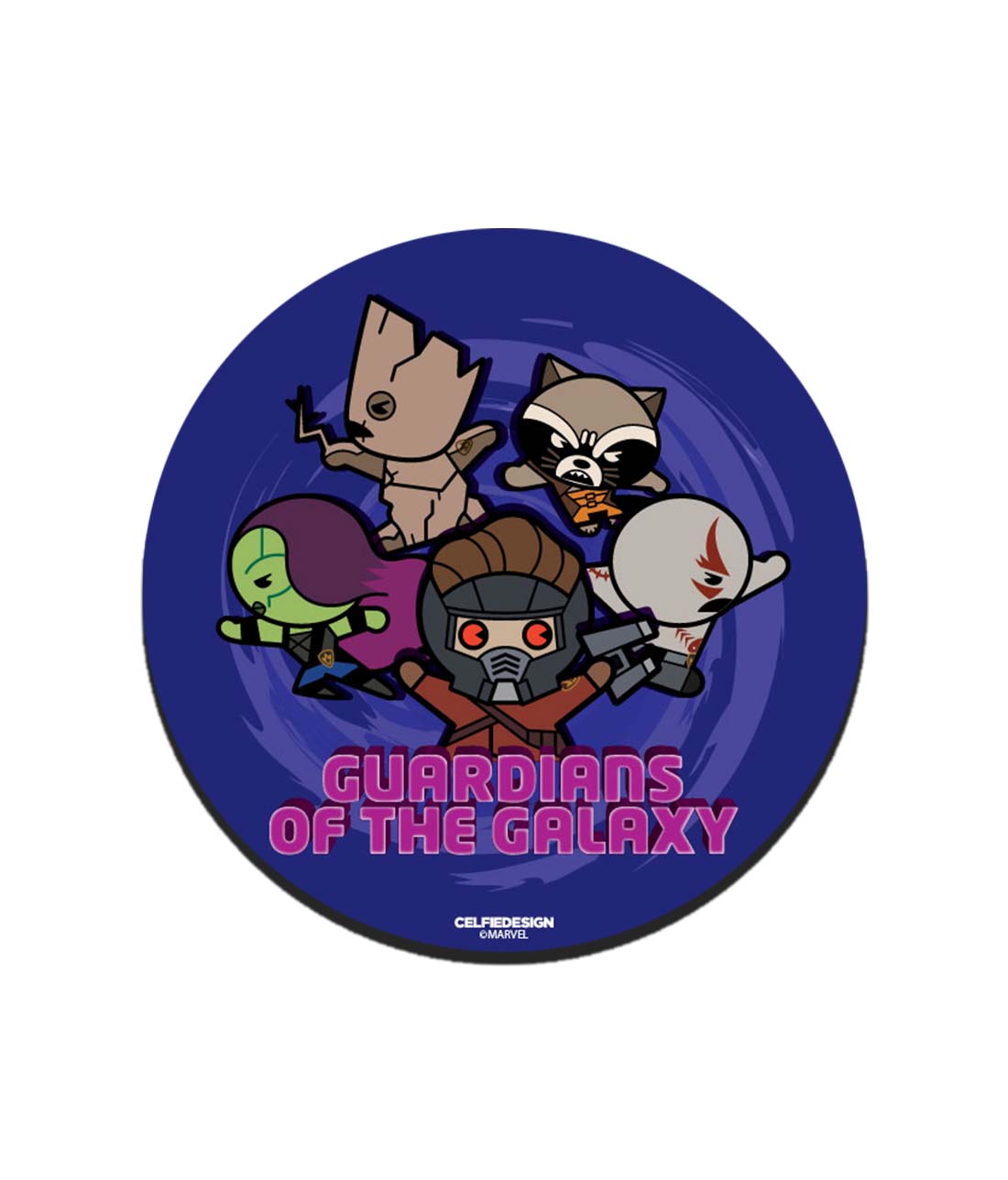 Guardians Of The Galaxy Kawaii - 10 X 10 (cm) Circular Coasters -Celfie Design - India - www.superherotoystore.com