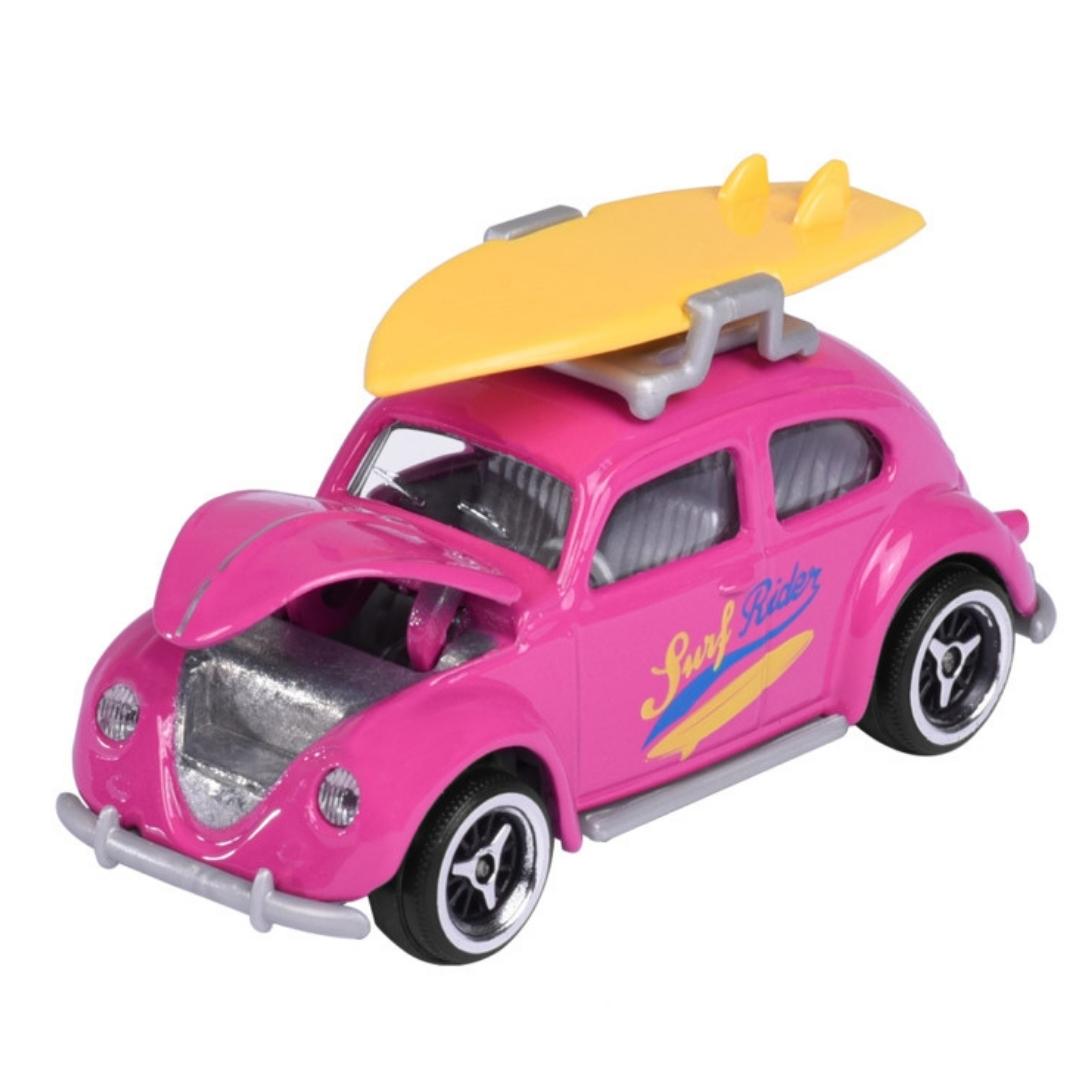 Volkswagen Premium Cars - Surf Riders Pink Beetle 1:64 Scale Die-Cast Car by Majorette -Majorette - India - www.superherotoystore.com