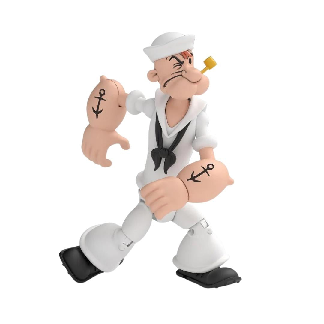 Popeye Classics Wave 2 Popeye White Sailor Suit 1:12 Scale Action Figure by Boss Fight Studio -Boss Fight Studio - India - www.superherotoystore.com