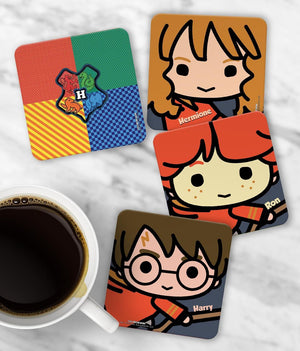 Harry Potter Kawaii - 10 X 10 (cm) Coasters Set of 4 -Celfie Design - India - www.superherotoystore.com